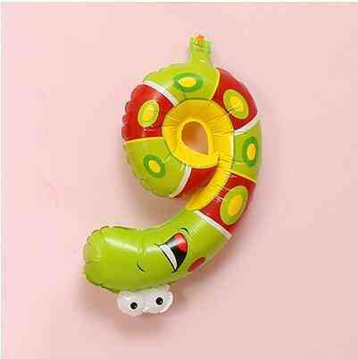 Шарик цифра 6 Червячок 16 дюймов разноцветный Киев