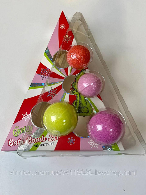 Бомбочка для ванны Гринч The Grinch в новогодней упаковке 80 г Черновцы - изображение 2