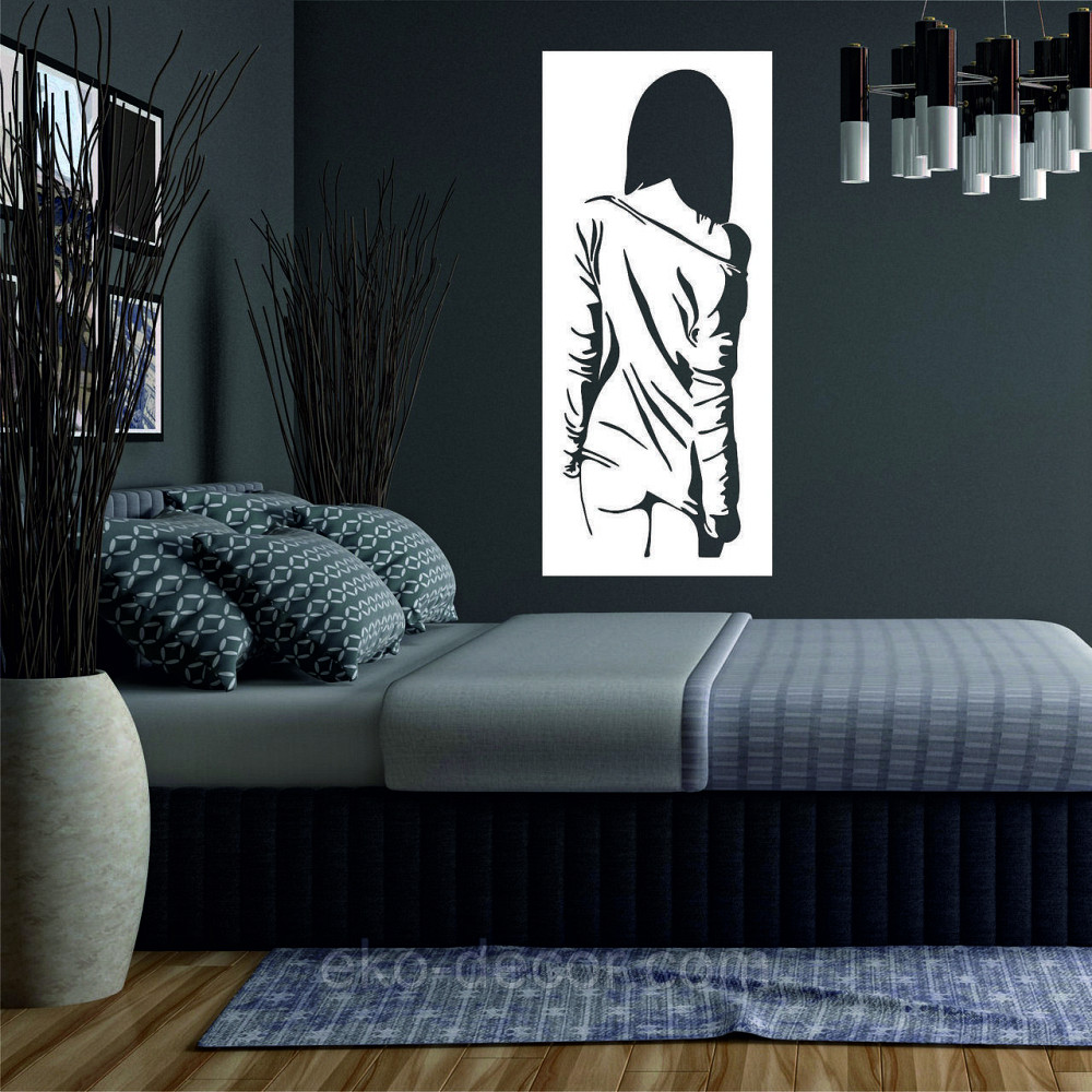 Декоративне настінне Панно «Сілует жінки», Декор на стіну 110*48 см, Білий Київ - фото 1