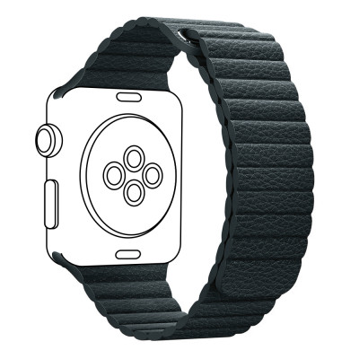 Ремінець до смарт-годинника Armorstandart Leather Loop для Apple Watch 42 (Series 11-10)/41/40/38 Midnight Blue (ARM57839) Вінниця - фото 1