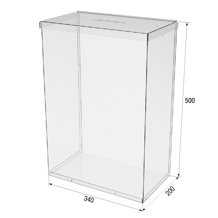 Ящик EKOSTAR без замка для пожертвований и сбора денег 340x200x500. Объем 34 литра Киев - изображение 4