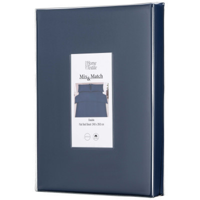 Простирадло Ardesto Mix&amp;Match 100% бавовна, сатин синій 240х260 см (ART2426FSN) Вінниця - фото 3