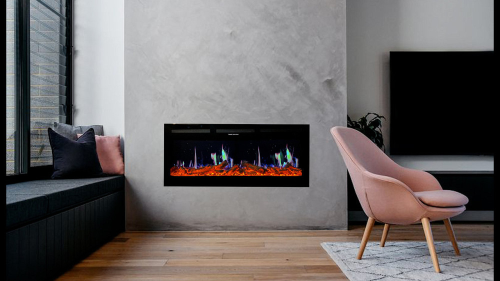 Электрокамин с обогревом Royal 5D V-Art 40 L с 5D эффектом пламени, звуком, дровами и цветным пламен Львов - изображение 3