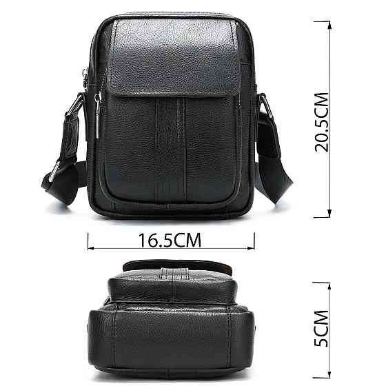 Сумка мужская кожаная флотар Vintage 14943 Черная Киев