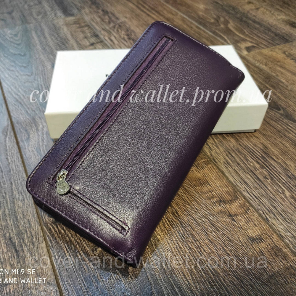 Красивый кожаный женский кошелек фиолетового цвета Marco Coverna MC031-950 Киев - изображение 7