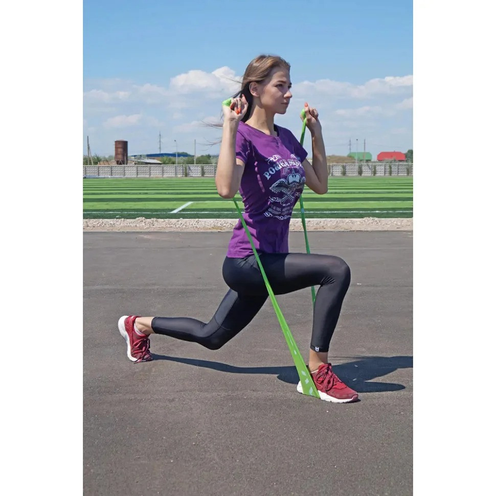 Стрічка еспандер PowerPlay PP_4112_Green_Medium зелений, на 9 кг Вінниця - фото 4