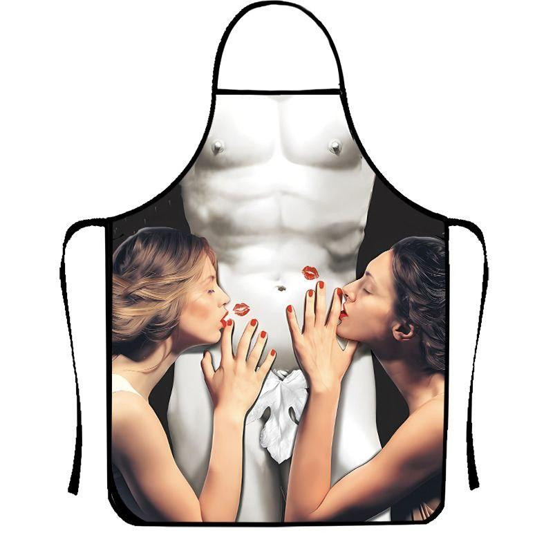 Фартук мужской с приколом с мужским торсом и девушками кухонный для гриля Киев - изображение 2