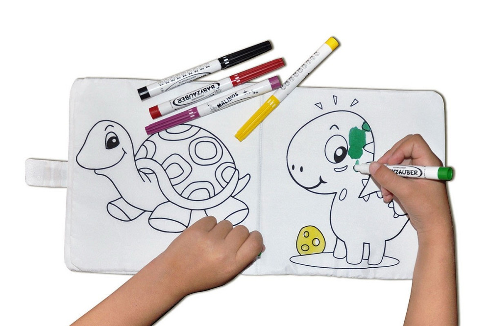 Фломастери для малюків MALINOS Babyzauber 10 шт + м'яка розмальовка, що миється Киев - изображение 8