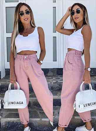 Вкорочені штани-балони "Regular" оптом | Розпродаж моделі Фрезовий, 46 Київ