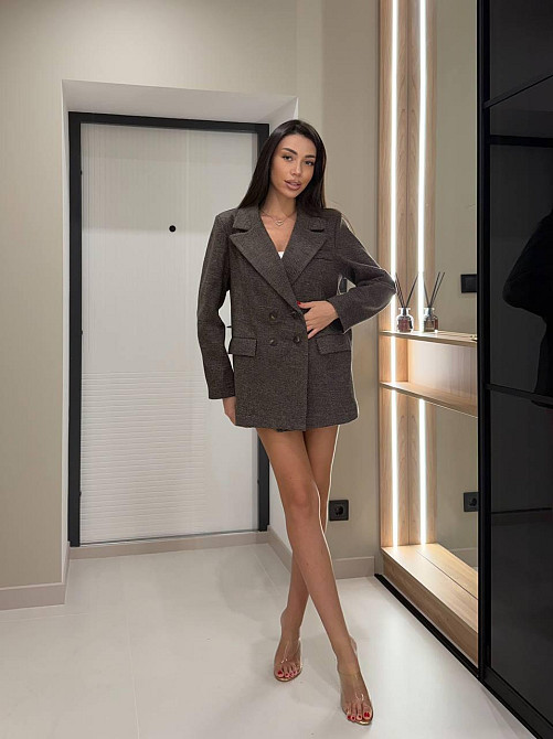 Жіночий стильний трендовий костюм-двійка кашемір вовна Шоколад, 46/48 Одеса - фото 3