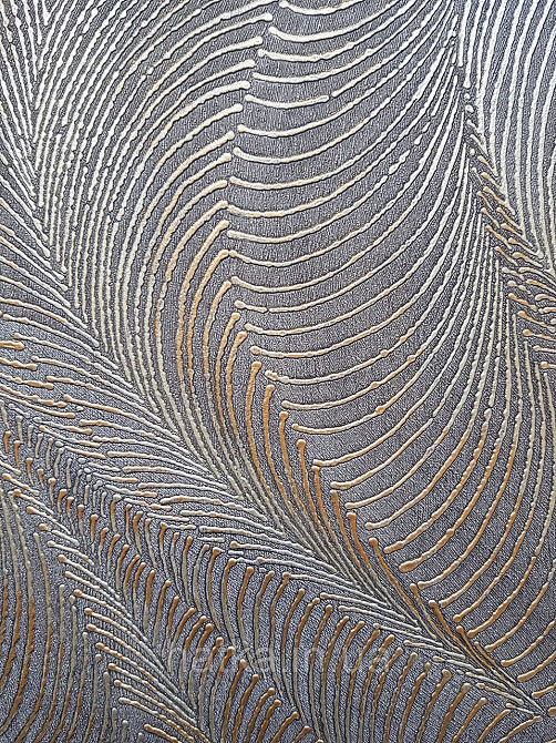 Обои виниловые на флизелиновой основе Rasch Incanto 1.06х10 абстракция волны металлик темно серые золотые 3д Киев - изображение 3