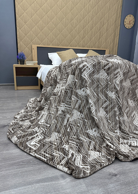 Плед-покривало Decorator WellSoft 150х210 см Коричневий с молочним (87-163) Київ - фото 7