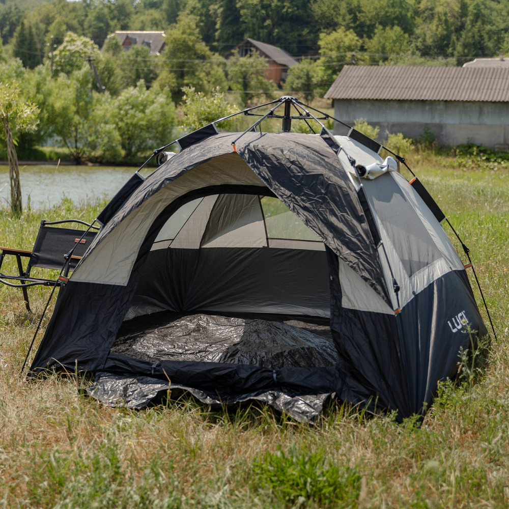 Автоматическая трехместная палатка LU-016B черная Киев - изображение 8