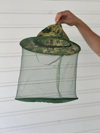 Шляпа антимоскитная камуфляж для охоты рыбалки садоводства / Панама с сеткой для защиты от мошек комаров Коломия