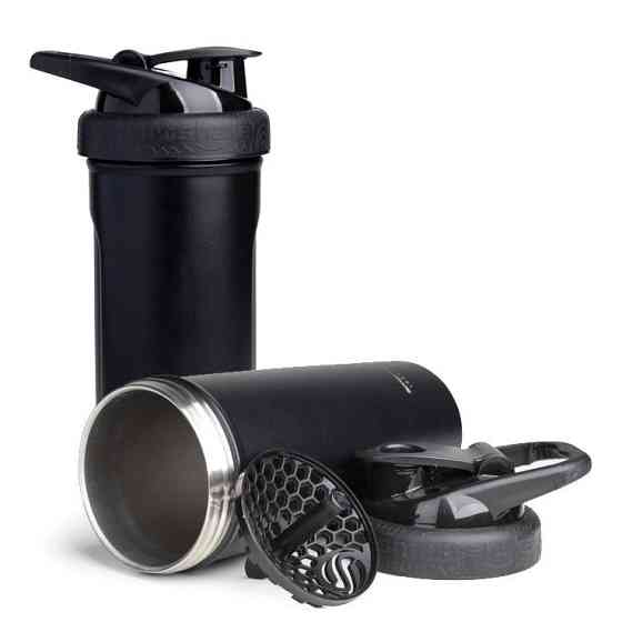 Шейкер спортивний SmartShake металевий Insulated Steel 750ml Black Каменское