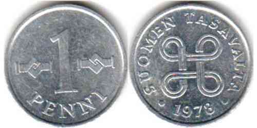 1 пінні 1978 Фінляндія (алюміній).(БЖ) Полтава