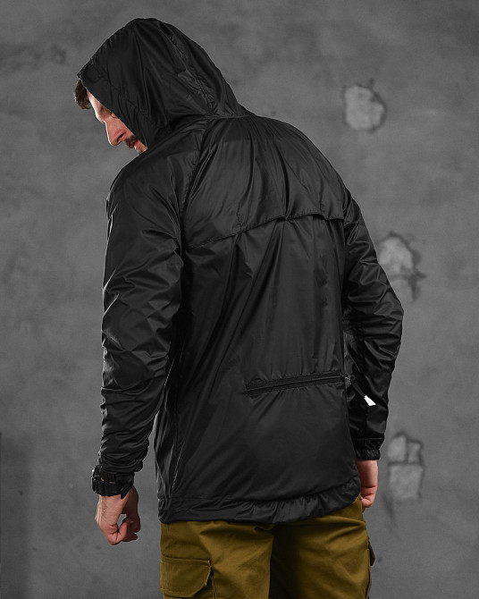 Дощовик куртка чоловіча чорна вітрівка компактний карман Одеса - фото 15