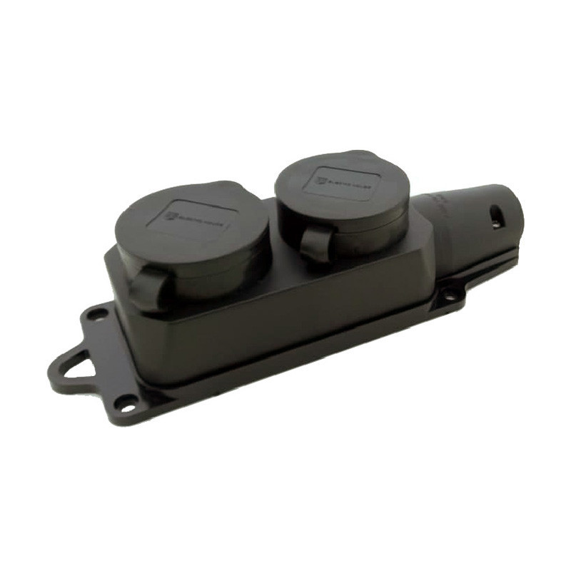 Рукоять с заземлением с крышкой 2 гнезда, каучук, черный Днепр - изображение 3