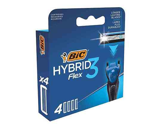 Сменные картриджи Flex 3 Hybrid 4шт ТМ BIC Solmir Киев