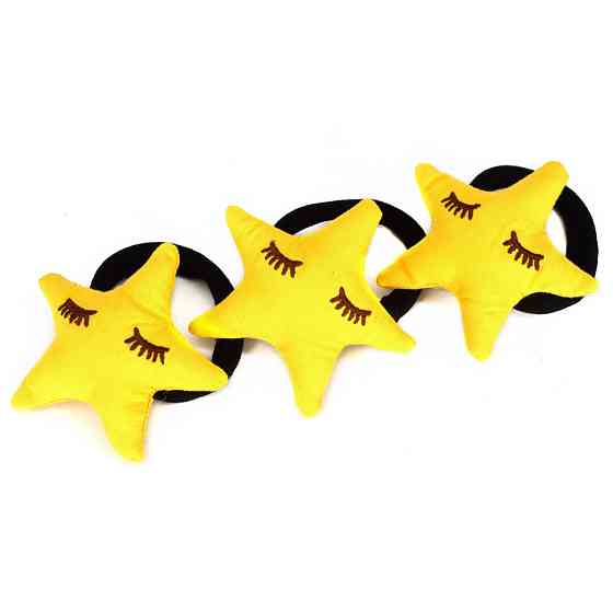 Дитяча резинка для волосся "М'які зірочки" 0300-792, 6 штук Вінниця