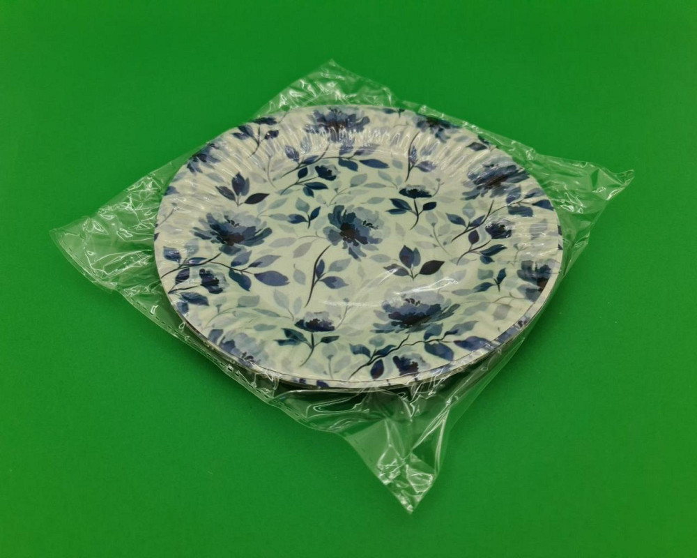 Паперова тарілка з малюнком 18 см "No 29" Глибокі квіти" 10 шт (1 пачка) Харків - фото 2