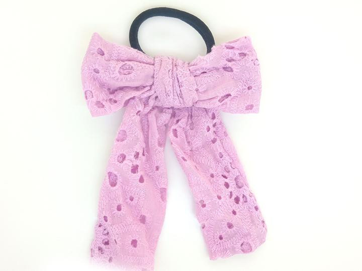 Резинка для волос с бантом Твилли сирень Киев - изображение 1