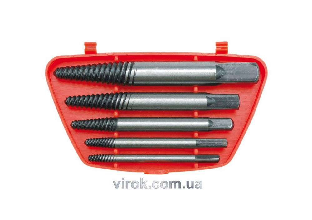 Набір екстракторів VOREL : М3-М18 (1/8" до 3/8",) N°1-5.  для гвинів 5 шт. [12/120] Одеса - фото 1