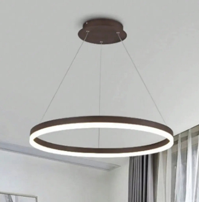 Світлодіодна люстра Коло PJ812 (80см) Коричнева Вінниця - фото 1