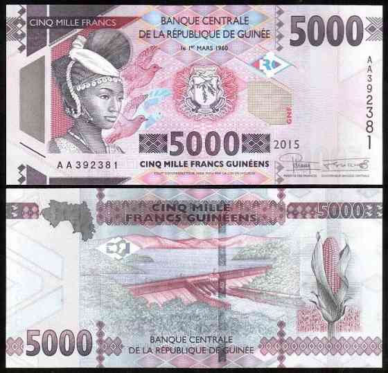 Гвінея / Guinea 5000 Francs 2015 UNC Полтава
