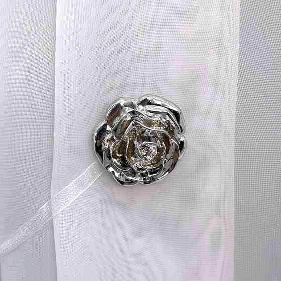 Магніти для штор і гардин Танго набір 2 шт Сріблястий з коричневим (81-161) Київ