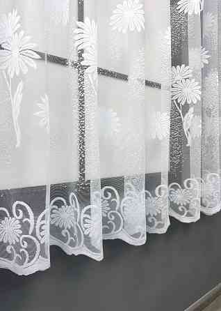 Тюль жакард VR-Textil № 1899т Арка на кухню колір білий 400х150 см (53-0107) Київ