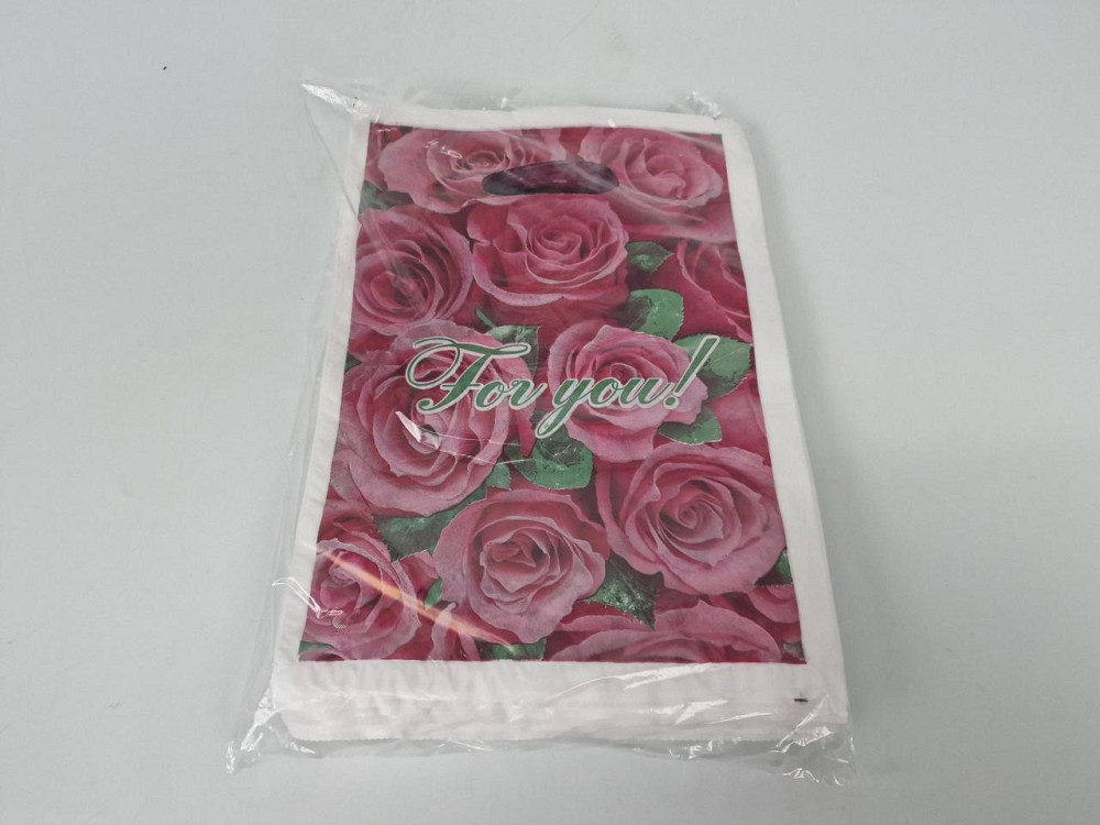 Пакети з вирубаною ручкою (20*30)"For you квіти (100 шт.) Харків - фото 1