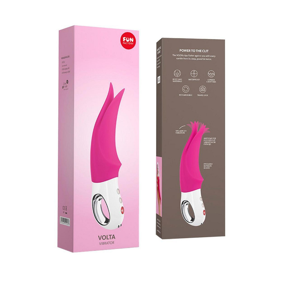 Вибратор для клитора Fun Factory VOLTA blackberry, гибкий двойной кончик Sex Aura Киев - изображение 8