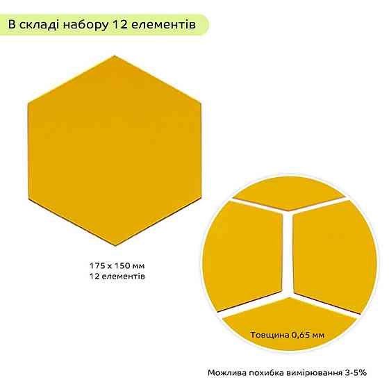 Золотой акриловый зеркальный декор, 12 штук Киев