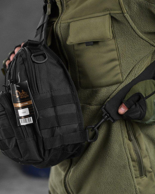 Сумка-слінг тактична SILVER KNIGHT  7л black  ОИ4979 Одеса - фото 4