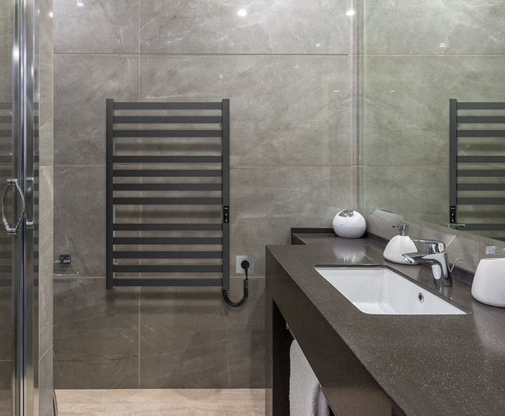 Электрический полотенцесушитель HF Oxford  770х530 TR K черный мат Киев - изображение 5