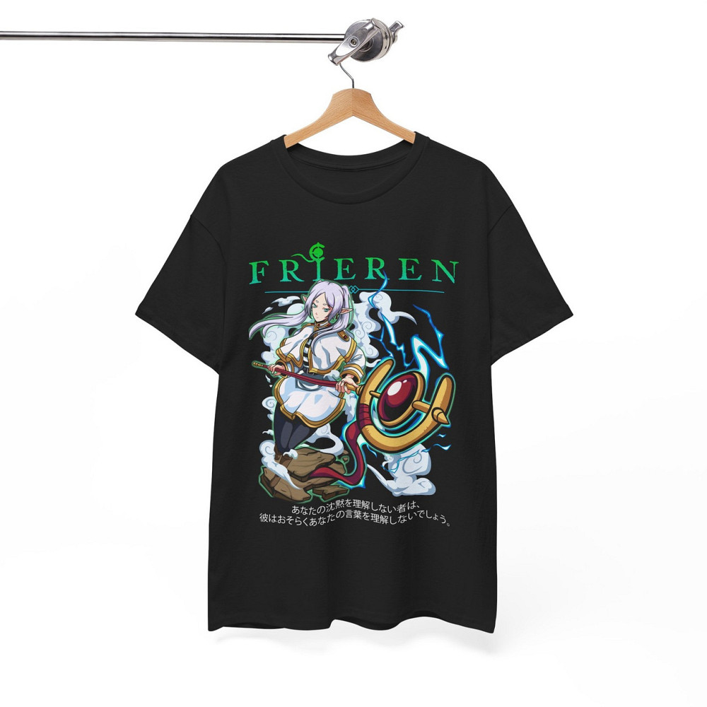 Футболка для хлопчика з аніме принтом Ферн Старк Слееве Хеавй оверсайз (зріст від 165 до 180) Чорний AnimeJ0378m Дніпро - фото 6