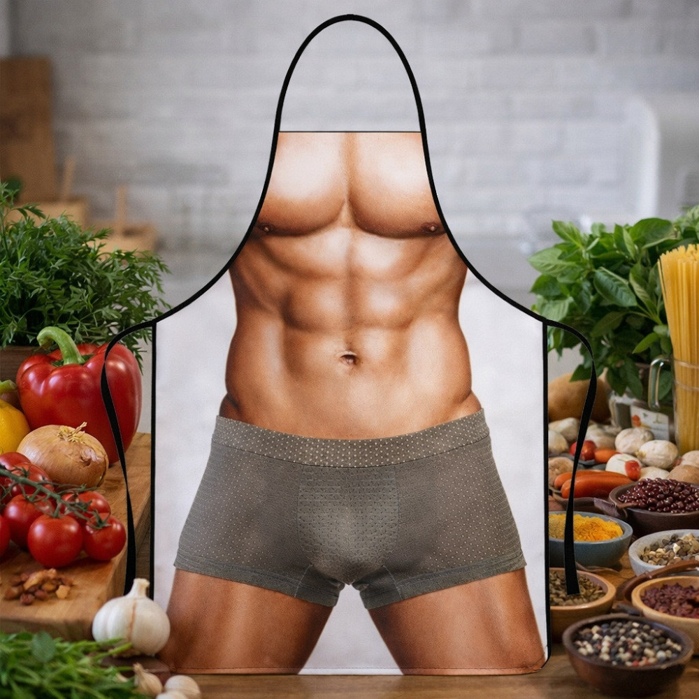 Фартук с приколом мужчина в трусах 73 на 57 см разноцветный Киев - изображение 5