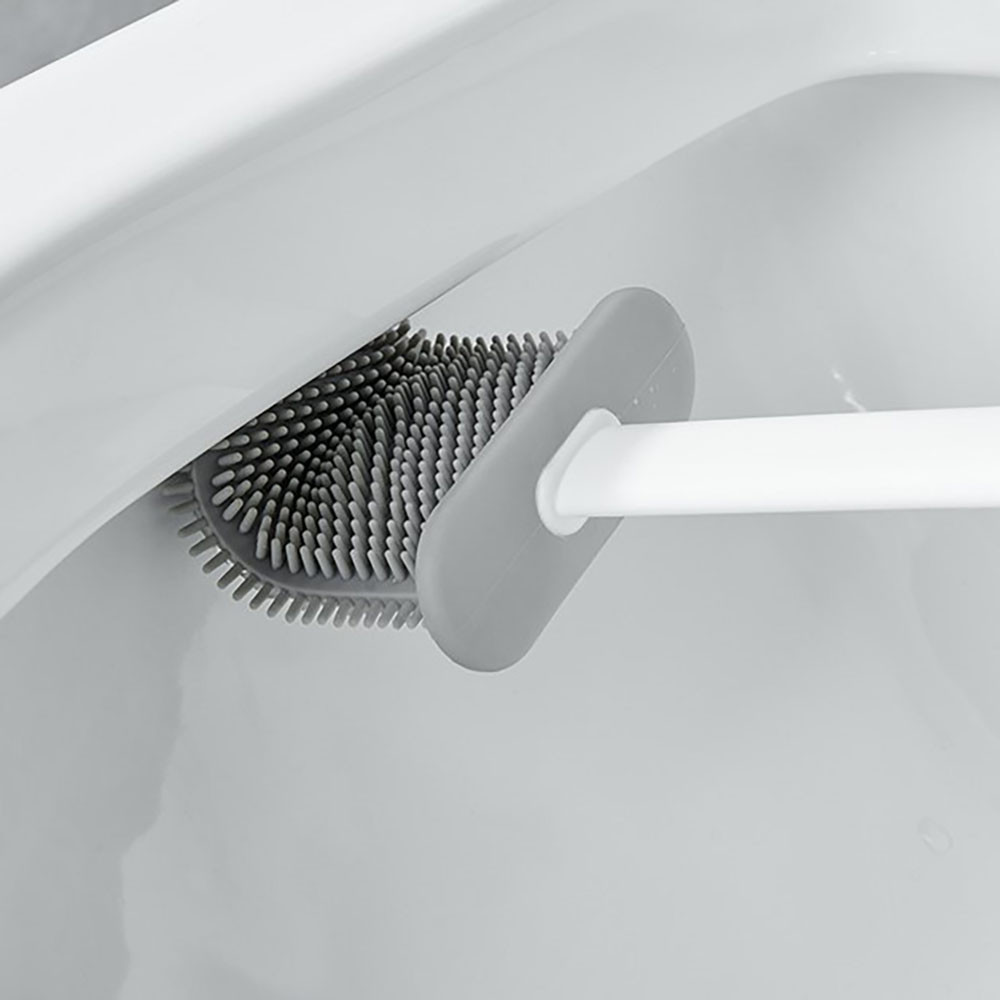 Йоржик для унітазу з гнучкою силіконовою щіткою 2в1 / Набір йоржик і щітка для туалету / Туалетний йоржик Київ - фото 3