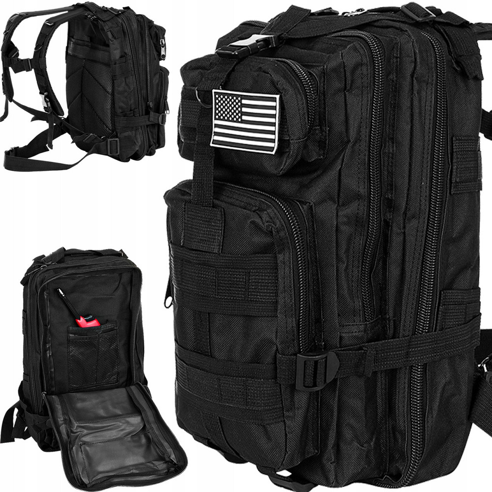 Тактический Рюкзак 26 литров многофункциональный 5 отделений Trizand (23089) Black Нововолынск - изображение 1