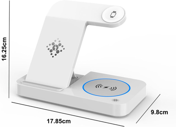Уцінка Бездротова зарядна станція 4-в-1 MagSafe Wireless Fast Charge 15 Вт для смартфона, Apple Watch, навушників та телефону, USB Київ