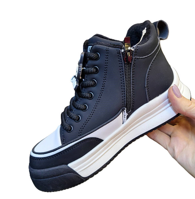 Дитячі демісезонні черевики для дівчинки на флісі 32,34,36 Миколаїв - фото 2