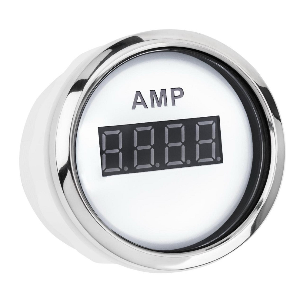 Цифровий амперметр З ЗМІТЕЛЕМ I GAUGE 52MM з функцією попередження (білий) LED-дисплей Черкаси - фото 1