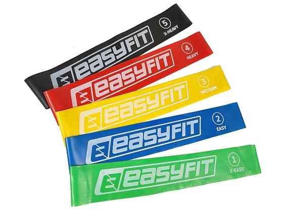 EasyFit Гумові кільця для фітнесу EasyFit набір 5 шт Коломыя