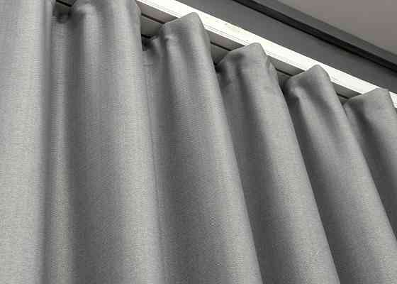 Шторна тканина Шеніл однотонний колір світло-сірий 1689ш Київ