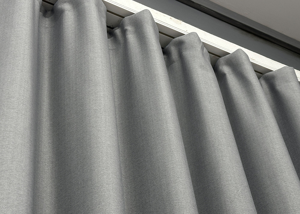 Шторна тканина Шеніл однотонний колір світло-сірий 1689ш Київ - фото 5
