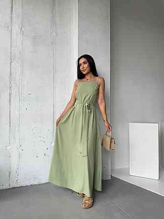 Жіночий літній сарафан максі "Charlotte" оптом | Батал Оливковий, 50-52 Київ