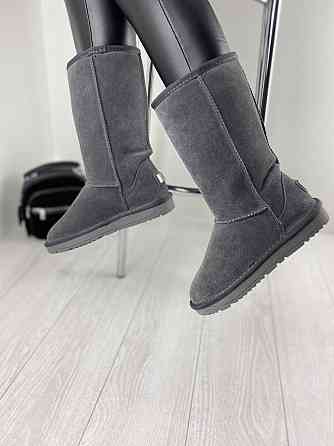 ITTS Угги женские ITTS серые натуральная замша высота 25 см (1764) Коломыя