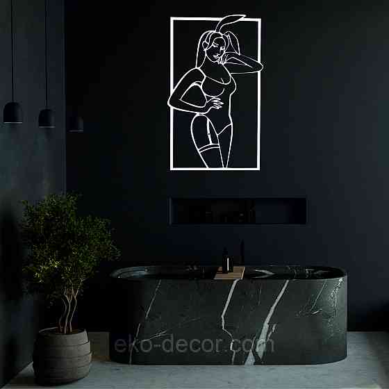 Декоративное настенное Панно «Плей-бой» Декор на стену 90*43 см, Белый Киев