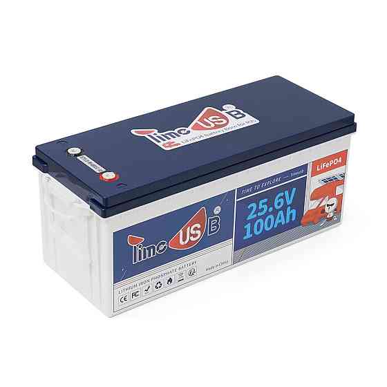 Акумуляторна батарея LiFePO4 Timeusb 25.6V 100Ah, 2560Wh, BMS 100A, 532*207*216мм Київ